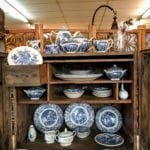 Granny's China • Made in England, this beautiful Johnson Brothers' Mill Stream blue and white pattern china will make any gathering special. You can buy the entire set or buy individual pieces. Stop by to see this special dinnerware.