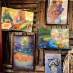 Stuart Fleishman Artwork • Stuart has been painting since 1980.  He works with soft pastels on yupo paper and acrylics on canvas. He has won many awards and has a gallery in Wilmington, NC. His use of color & images is extraordinary. You will want to bring one home!