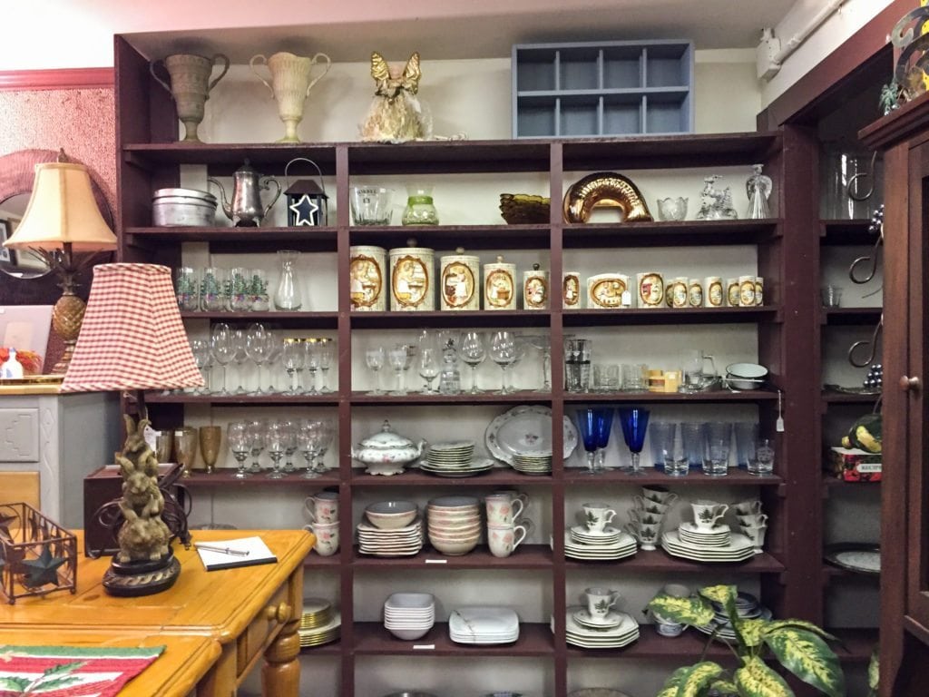 Assorted Glassware • This area has both vintage and modern glassware, China, and ceramic pieces. Come find that perfect piece for Your Home.