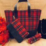 Plaid Purse • Plaid Purse With Wallet & Umbrella