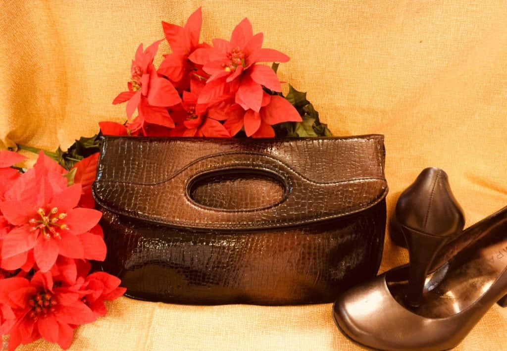 Chocolate Brown Clutch W/ heels • Nine&Co Clutch bag 
Size 7 Chocolate Heels Made By Rampage