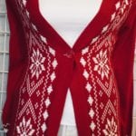Red & White Christmas Sweater • Beautiful 1X sweater. Red with whites snowflake designs. Perfect for the holiday season!