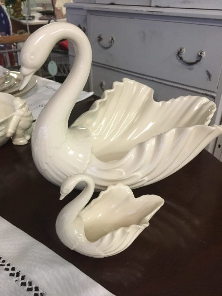 Lenox China Swans - Set of Two • What a thoughtful and unique gift for the person that enjoys entertaining! Lovely displayed as is or actually use them to serve or the focal point of your centerpiece. Change with each holiday and enjoy them year round. These swans are classic and timeless
