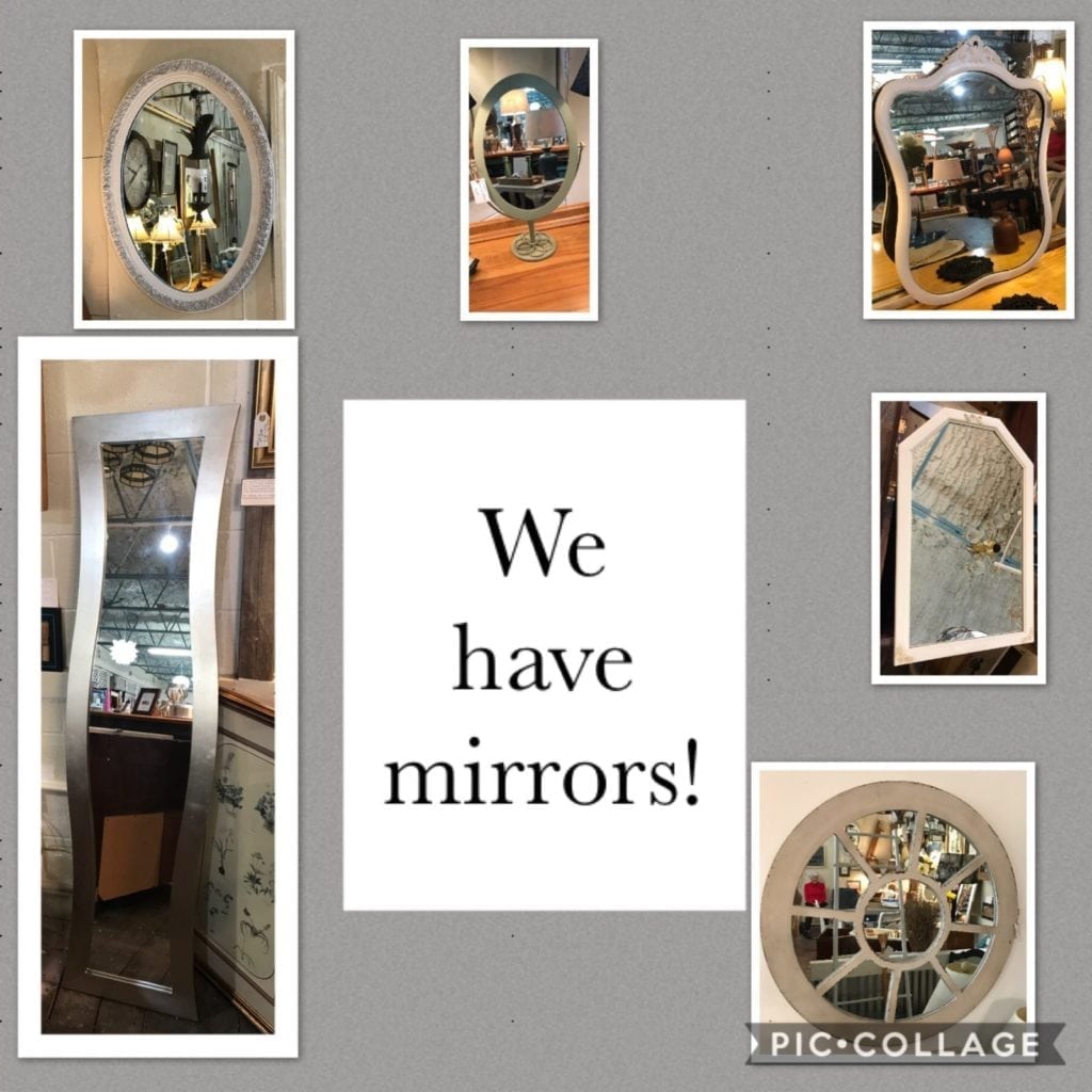 Mirrors, Mirrors, Mirrors! • Mirrors are a great way to open up a space, using reflections to make a room feel larger than it actually is. A stylish mirror can add sparkle and warmth to any room! It’s a new year and time to update your decor! Come check out our fabulous collection!
