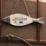 Upcycled Welcome Sign • Beachy Welcome sign. This would look perfect adorning your beach house door or just hanging in your entrance way.