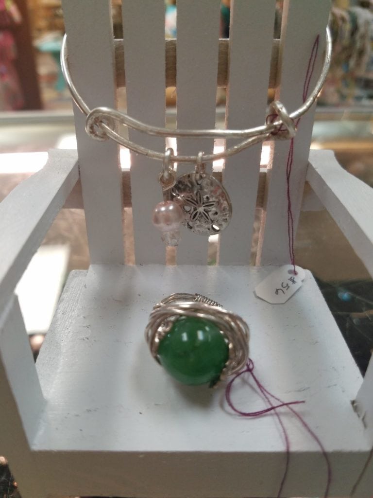 Bracelet or ring • Beautiful handcrafted jewelry made by a local artisan. Stop by and see Carol's complete collection.