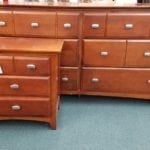 long dresser & bedside table • Dresser and bedside table sold seperately