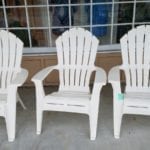 Adirondack Chairs • Set of 3 White Resin Adirondack Chairs????