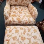 classic paisley/floral chair • There are 2 of these beautiful, classic design chairs & one ottoman