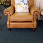 Pottery Barn Leather Chair •