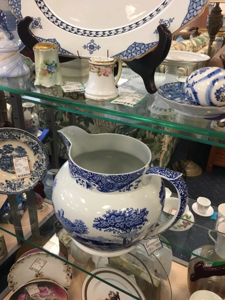 Blue and White • Pitcher, Dishes, Platters and misc pieces
