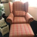 Country Wingback Chair and Ottom • Home Furnishings