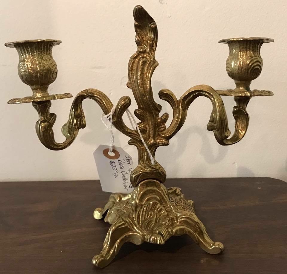 Vintage brass candleholders • We have a pair of these lovelies! We love the Light & ambiance that candles provide in all decor styles. They are beautiful as they are, but can certainly be updated with a new custom finish. 
Price is per item & does not include custom finish.