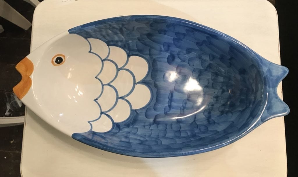 Deadalus Vietri Italian pottery • Make your guests feel special when you serve pasta in this imported Italian pottery dish. Or just display it - Vibrant bright colors stand out in a Mediterranean, beachy or coastal decor.