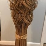 Straw Floral Decor • This unique piece adds interest in any decor. I can customize it to match your design. Measures 39” tall