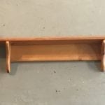 Wood wall shelf • Let us customize this simple shelf to match your decor. Choose your finish-paint or stain, and choose your hardware to hold keys, hats, handbags or jackets. Ask to see our previous projects with similar pieces!