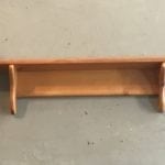 Wood wall shelf • Let us customize this simple shelf to match your decor. Choose your finish-paint or stain, and choose your hardware to hold keys, hats, handbags or jackets. Ask to see our previous projects with similar pieces!