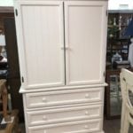 Armoire/Tv Cabinet • White wood armoire/tv Cabinet in excellent condition.