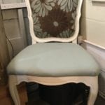 ReDesigned side chair • We took that chair from drab to fab with a fresh coat of paint and new upholstery! Great for the office, extra seating, bedroom...your choice!