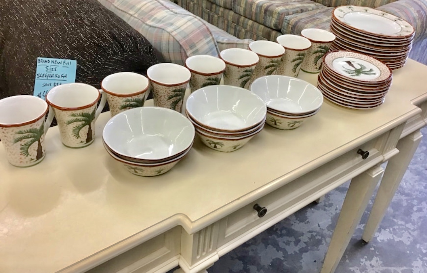39 Piece Palm Tree Dinnerware Diamond Jims Trading 39 Piece Palm Tree Dinnerware 150 00