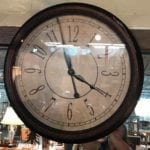 Large wall clock • Make a statement in any room with this large wall clock. Fabulous form and function, and compliments most decor styles. 24”. Battery operated.