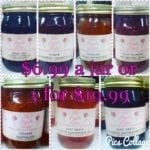 Gourmet Jams & Jelly • Delicious homemade taste! 18 oz jars only $6.99 or mix and match 3 for $19.99. Flavors include, Apple Pie Moonshine, BlackBerry Moonshine, Bourbon Blueberry, Brandied Peach, Orange Marmalade, Cranberry Walnut, Muscadine Grape, B.E.A.R Jam, & Hot Pepper.