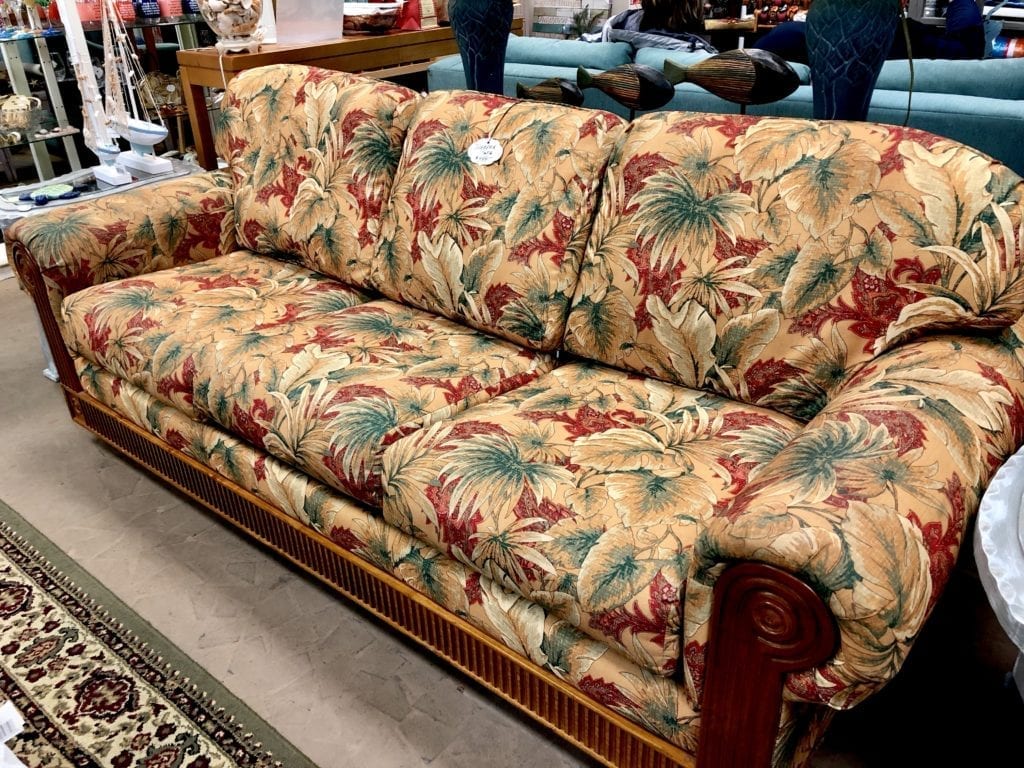 Floral Sleeper Sofa • Very comfy floral sleep sofa.