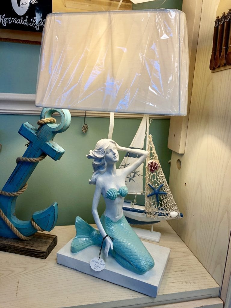 Mermaid Lamp • Beautiful mermaid lamp. This lamp will be a great conversation piece and will delight your guests. Nice accent piece in any room.