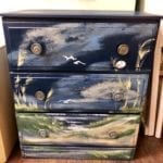 3 Drawer Mini Dresser • Beautiful Beachy theme painted 3 drawer dresser.