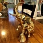 Brass Elephant • Adorable brass elephant. Great for an accent piece on an bookshelf or table. Great gift for friends who love this wonderful animal.