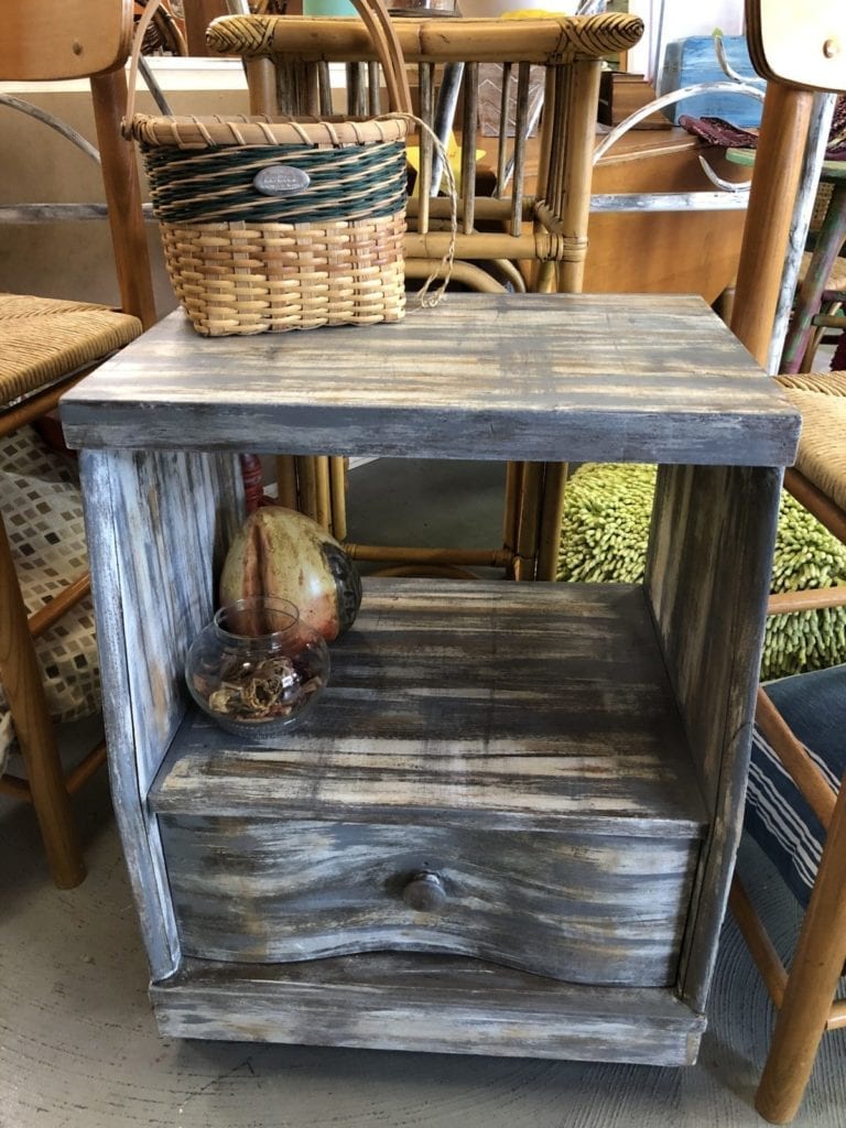 Upcycled Chairside Table •