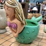 Colorful Mermaid Planter • Adorable fun mermaid planter.