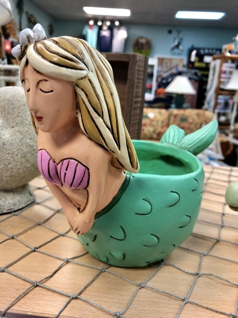 Colorful Mermaid Planter • Adorable fun mermaid planter.