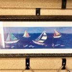 Sailboats & Fish Framed Picture • Framed Sailboats & Fish wall art. Add a splash of color and an ocean vibe to your home or beach condo.