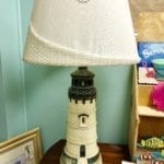 Lighthouse Lamp • Love lighthouses? Want not have one in your house? This lovely lighthouse lamp is a nice accent piece to a bedroom or any room