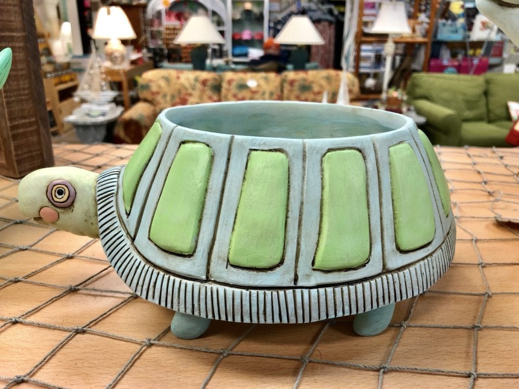 Cute Turtle Planter • Aniamated turtle planter will look great in a sunroom.
