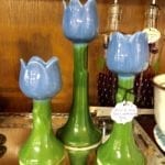 Set of 3 Tulip Candlesticks • Ceramic set of 3 tulip candlesticks. Great as a present for someone who loves tulips.