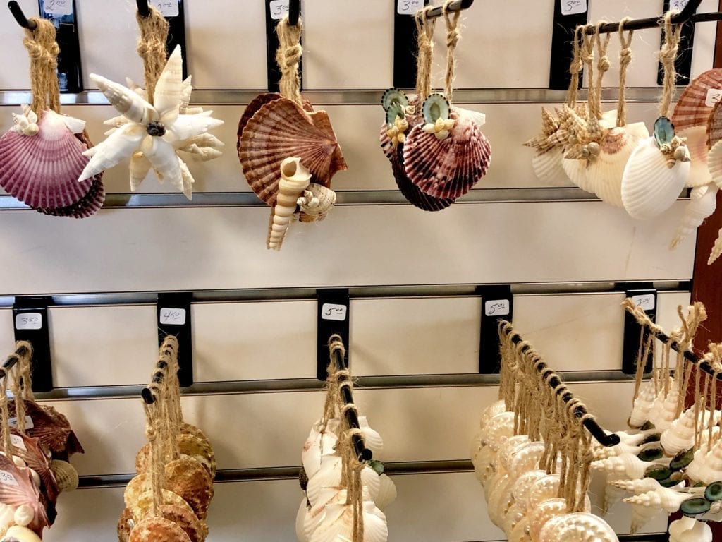 Hand Made Shell ornaments • Local artisan hand made shell ornaments. Perfect to remind you at Christmas of your Surfside Beach vacation.