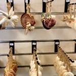 Hand Made Shell ornaments • Local artisan hand made shell ornaments. Perfect to remind you at Christmas of your Surfside Beach vacation.