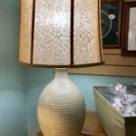 Beige Crackle Lamp •