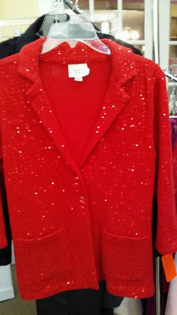 Red Holiday Cardigan • Large