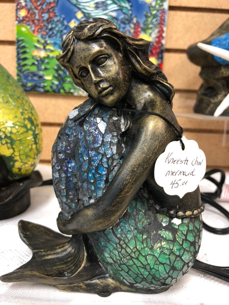 Knee to Chin Mermaid • Light up Mermaid with her knee to her chin. Very pretty when it's not lit up as well.