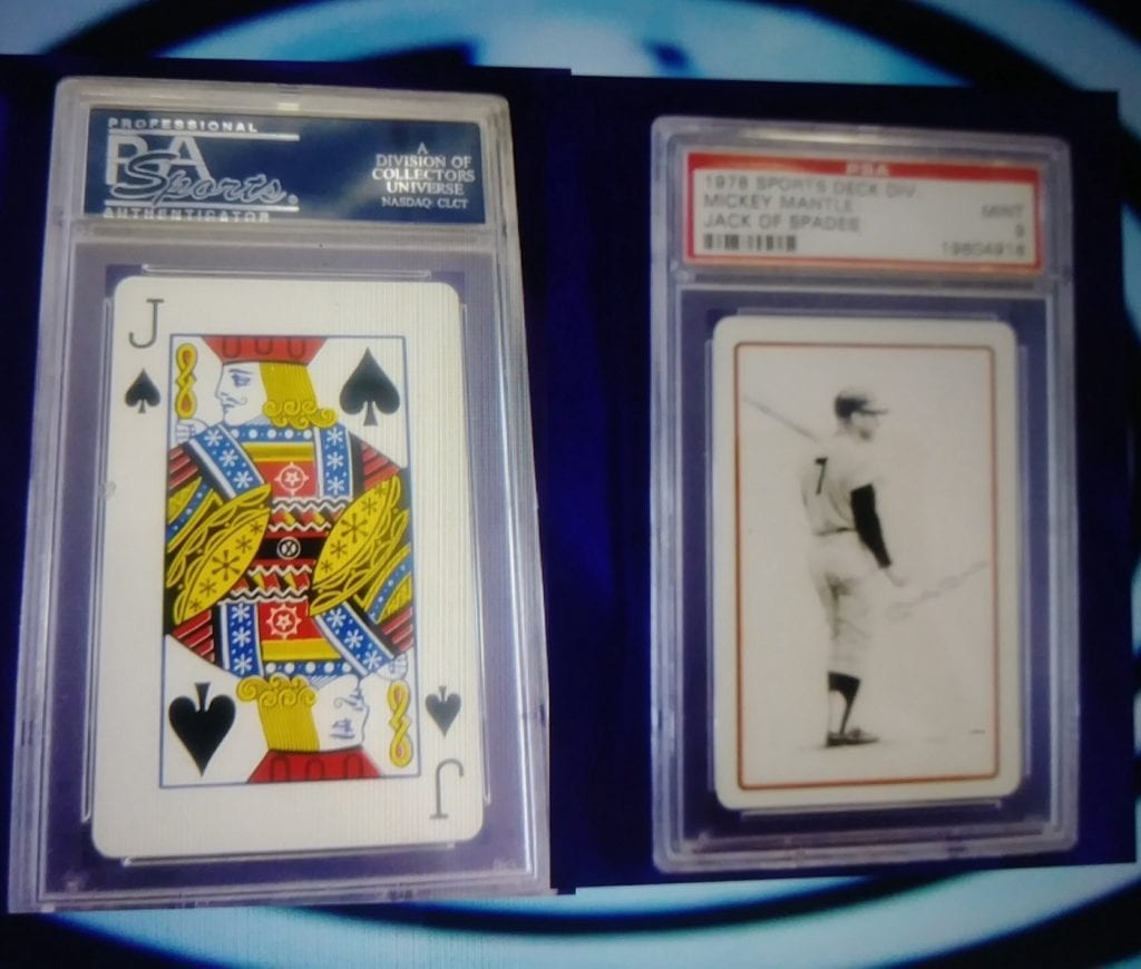 Mickey Mantle Jack of Spades 1978 • Mickey Mantle Jack of Spades 1978 
Sport Deck Diviion mint 9 
Professional Authentictor Sports NASDAQ CLCT